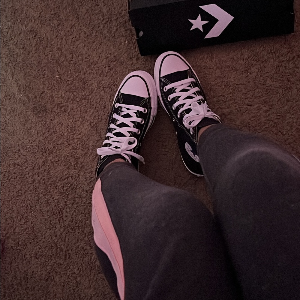 black and white converse